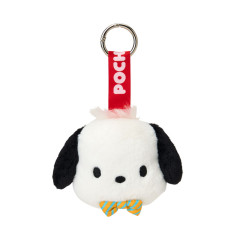 Japan Sanrio Mascot Bag Charm - Pochacco : Face Ribbon