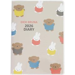 Japan Miffy A6 Planner Monthly & Weekly Schedule Book - Boris & Miffy : 2026