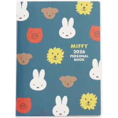 Japan Miffy B6 Planner Monthly & Weekly Schedule Book - Miffy : Friends Blue 2026