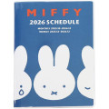 Japan Miffy B6 Planner Monthly & Weekly Schedule Book - Miffy : Face Blue 2026 - 1