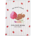 Japan The Bear's School A6 Planner Monthly Schedule Book - Strawberry 2026 - 1
