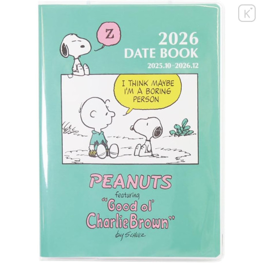 Japan Peanuts A6 Planner Monthly Schedule Book - Snoopy : Charlie 2026 - 1