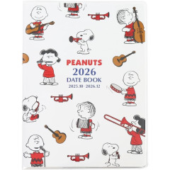 Japan Peanuts A6 Planner Monthly Schedule Book - Snoopy : Music 2026
