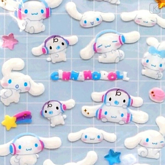 Japan Sanrio Epoxy Seal Sticker - Cinnamoroll : Music Gold Foil - 2