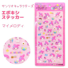 Japan Sanrio Epoxy Seal Sticker - My Melody : Music Gold Foil