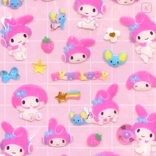 Japan Sanrio Epoxy Seal Sticker - My Melody : Music Gold Foil - 2