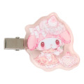 Japan Sanrio Acrylic Hair Clip - My Melody : White Strawberry Tea Time - 5