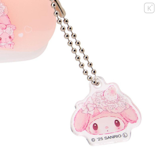 Japan Sanrio Folding Comb - My Melody : White Strawberry Tea Time - 4