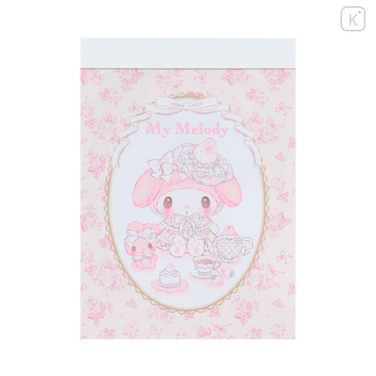 Japan Sanrio Mini Notepad - My Melody : White Strawberry Tea Time - 2