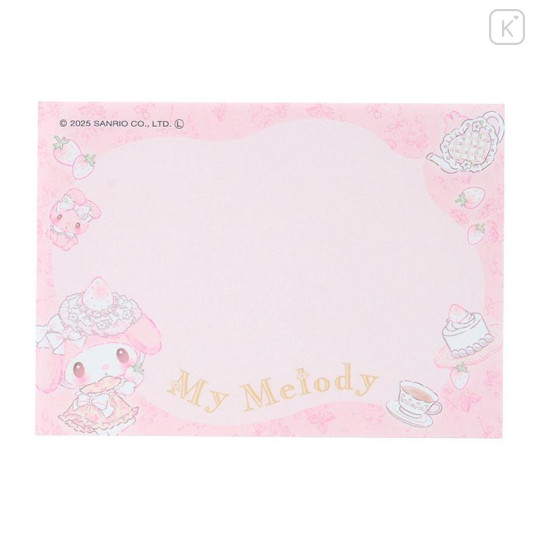 Japan Sanrio Mini Notepad - My Melody : White Strawberry Tea Time - 4