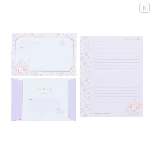 Japan Sanrio Letter Envelope Set - My Melody : White Strawberry Tea Time - 4