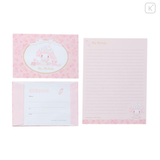 Japan Sanrio Letter Envelope Set - My Melody : White Strawberry Tea Time - 6
