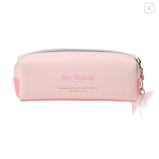 Japan Sanrio Pen Pouch Pencil Case - My Melody : White Strawberry Tea Time - 2
