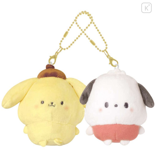 Japan Sanrio Mascot Holder Connecting Set - Pochacco & Pompompurin : Marumochi - 1
