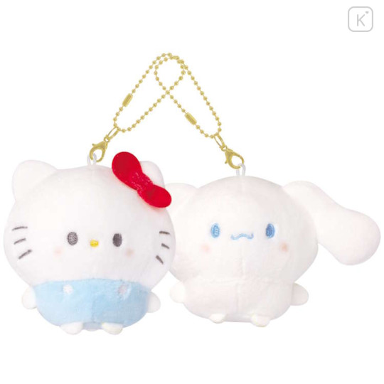 Japan Sanrio Mascot Holder Connecting Set - Cinnamoroll & Hello Kitty : Marumochi - 1