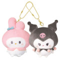 Japan Sanrio Mascot Holder Connecting Set - Kuromi & My Melody : Marumochi - 1
