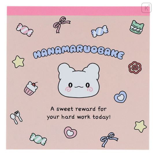 Japan Sanrio Square Memo - Hanamaruobake : Sweet Reward Pink - 1