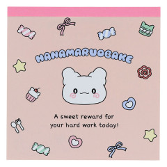 Japan Sanrio Square Memo - Hanamaruobake : Sweet Reward Pink