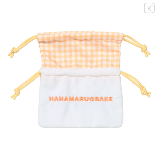 Japan Sanrio 2way Drawstring Shoulder Bag - Hanamaruobake : Gingham - 2