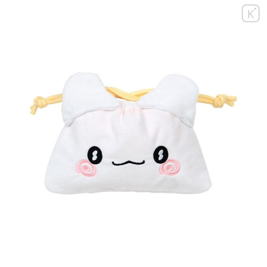 Japan Sanrio 2way Drawstring Shoulder Bag - Hanamaruobake : Gingham - 4