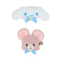 Japan Sanrio Original × Yoshitoku Retro Plush Collection Face-shaped Hair Clip - Cinnamoroll : Q Pippi - 2