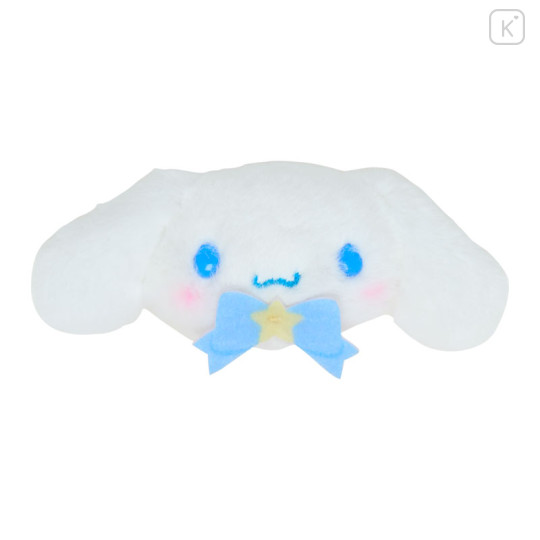 Japan Sanrio Original × Yoshitoku Retro Plush Collection Face-shaped Hair Clip - Cinnamoroll : Q Pippi - 3