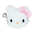 Japan Sanrio Original × Yoshitoku Retro Plush Collection Face-shaped Hair Clip - Hello Kitty : Creamy Cat - 3