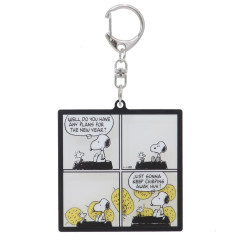 Japan Peanuts Shaka Shaka Keychain - Snoopy & Woodstock : New Year Plans