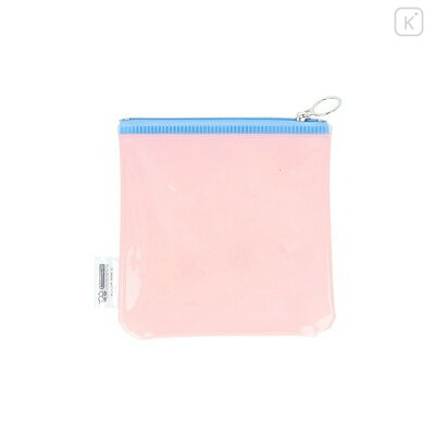 Japan Peanuts Flat Mini Pouch - Snoopy & Woodstock : Cuddly Bears Pink - 2