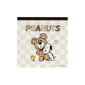 Japan Peanuts Square Memo - Snoopy & Woodstock : Cuddly Bears Beige Brown - 1