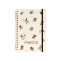 Japan Peanuts B6 Ring Notebook - Snoopy & Woodstock : Cuddly Bears Beige Brown - 1
