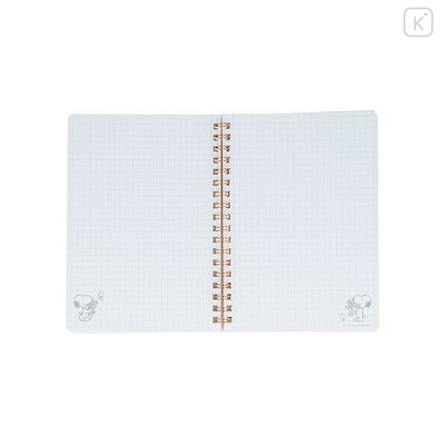 Japan Peanuts B6 Ring Notebook - Snoopy & Woodstock : Cuddly Bears Beige Brown - 3