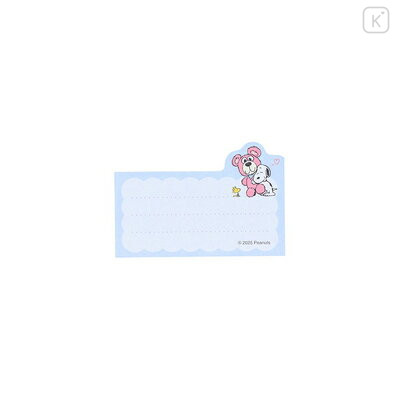 Japan Peanuts Die-cut Sticky Notes - Snoopy & Woodstock : Cuddly Bears Pink - 3