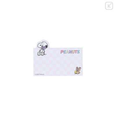 Japan Peanuts Die-cut Sticky Notes - Snoopy & Woodstock : Cuddly Bears Pink - 4