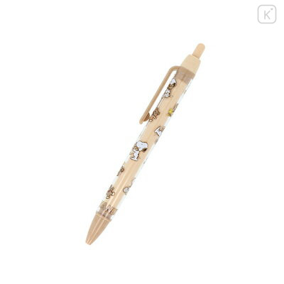 Japan Peanuts Ballpoint Pen - Snoopy & Woodstock : Cuddly Bears Beige Brown - 2