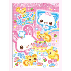Japan Kamio A6 Notepad - Happy March Cat & Rabbit : Heisei Retro Delicous Cake