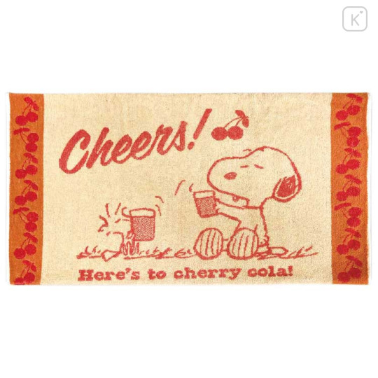 Japan Peanuts Stretchable Pillow Cover - Snoopy & Woodstock : Cheers Cherry Cola - 1