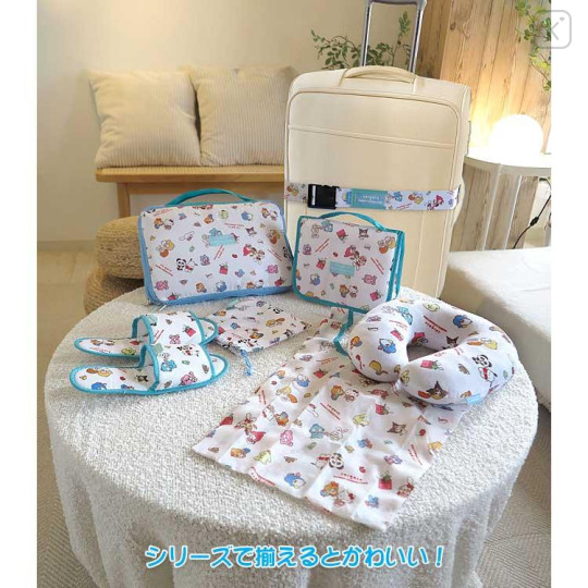 Japan Sanrio × Swimmer Travel Fluffy Neck Pillow Cushion - Characters White Retro - 4