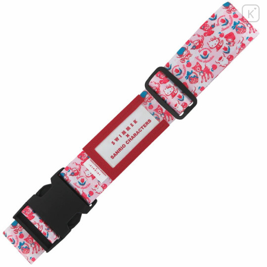 Japan Sanrio × Swimmer Suitcase Belt Luggage Strap - Characters Pink - 1