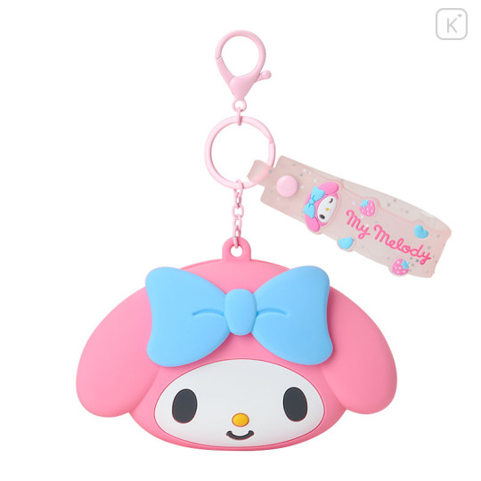 Japan Sanrio Original Mini Silicone Pouch Keychain - My Melody : Bag Charm - 1