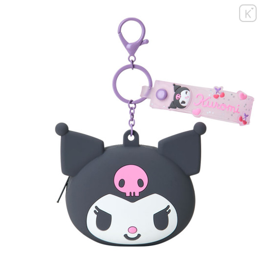 Japan Sanrio Original Mini Silicone Pouch Keychain - Kuromi : Bag Charm - 1