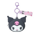 Japan Sanrio Original Mini Silicone Pouch Keychain - Kuromi : Bag Charm - 1