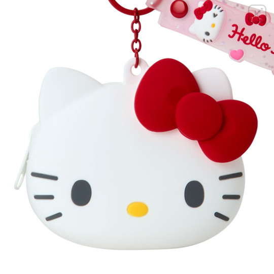 Japan Sanrio Original Mini Silicone Pouch Keychain - Hello Kitty : Bag Charm - 2