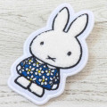 Japan Miffy Sagara Embroidery Badge - Miffy : 70th Anniversary Blue Dress Flower - 3
