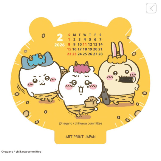 Japan Chiikawa Mini Desk Calendar - Chiikawa & Hachiware & Usagi : 2026 - 2
