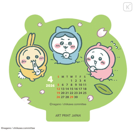 Japan Chiikawa Mini Desk Calendar - Chiikawa & Hachiware & Usagi : 2026 - 3