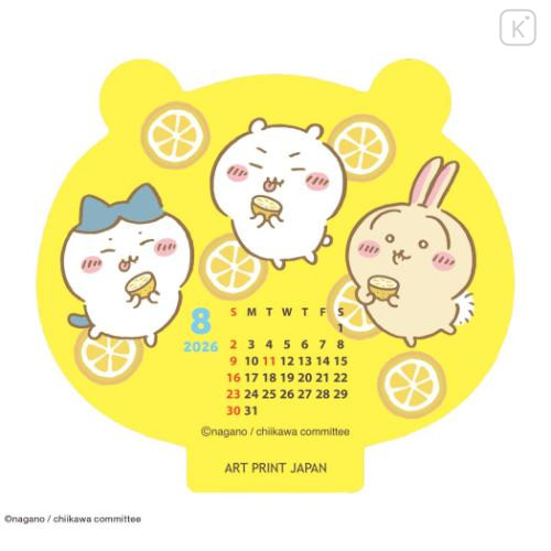 Japan Chiikawa Mini Desk Calendar - Chiikawa & Hachiware & Usagi : 2026 - 4