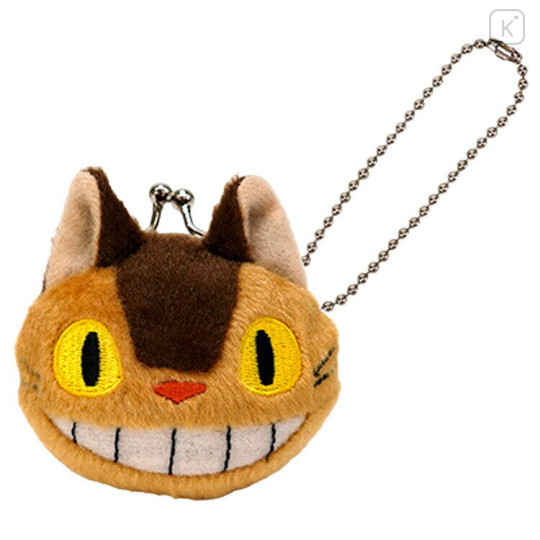Japan Ghibli Mini Gamaguchi Mascot Coin Case & Ball Chain - My Neighbor Totoro : Cat Bus - 1