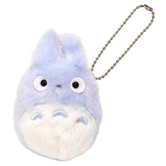Japan Ghibli Mini Gamaguchi Mascot Coin Case & Ball Chain - My Neighbor Totoro : Light Blue