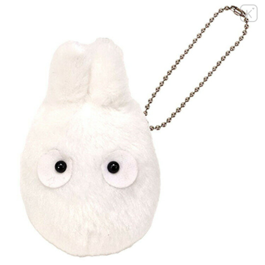 Japan Ghibli Mini Gamaguchi Mascot Coin Case & Ball Chain - My Neighbor Totoro : White - 1